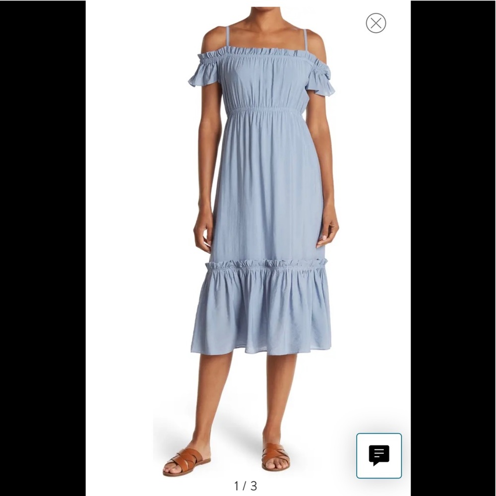 Cold Shoulder Tiered Midi Dress - Picture 2 of 3